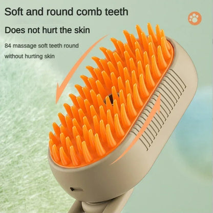 Steamy Dog Brush  Spray Cat Hair Brush 3 in1 Dog  Brush  Massage Pet Grooming Removing Tangled and Loose Hair