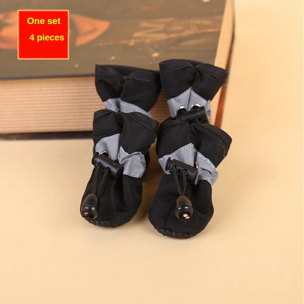 4pcs Water-Resistant Dog Shoes For Small Dogs - Protect Your Pet's Paws And Keep Them Dry,Outdoor rain boots for dogs