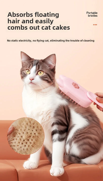 Pet Steam Brush Steam Cats Comb Electric Sprayer for Massage Wool Cat Brush Vaporizer Hair Removal Grooming Pets Accessories