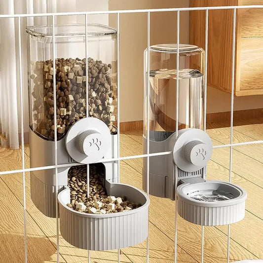 Automatic Cat Feeder Detachable Smart Cat Food Kibble Dispenser Water Dispenser Auto Cat Dog Feeder Large Capacity Pet Feeder