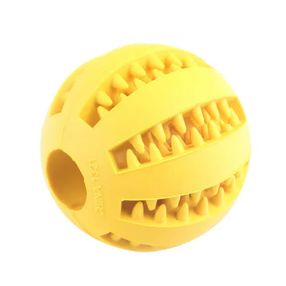 Dog Toy Ball, Nontoxic Bite Resistant Toy Ball for Pet Dogs Puppy Cat, Dog Pet Food Treat Feeder Chew Tooth Cleaning Ball