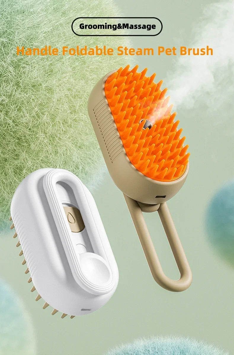 Pet Steam Brush Steam Cats Comb Electric Sprayer for Massage Wool Cat Brush Vaporizer Hair Removal Grooming Pets Accessories