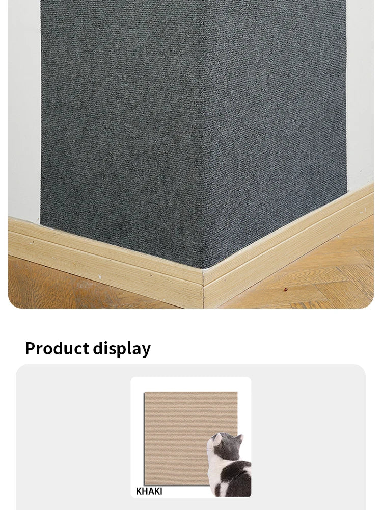 Trimmable Self-Adhesive Cat Scratch Mat – Protect Your Furniture and Walls from Scratching with This Easy-to-Use Solution