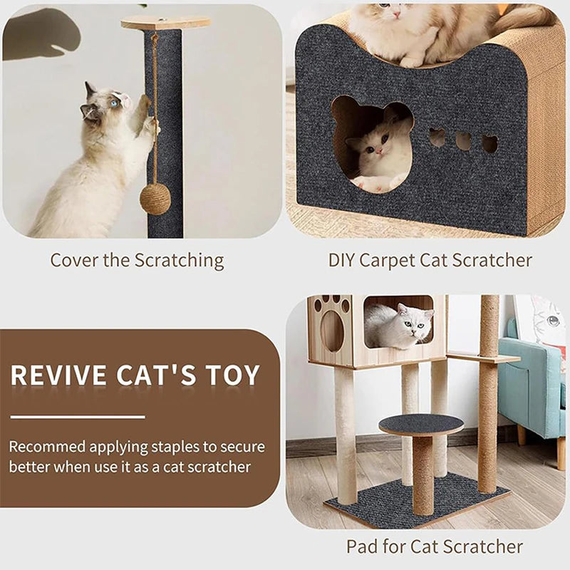 Trimmable Self-Adhesive Cat Scratch Mat – Protect Your Furniture and Walls from Scratching with This Easy-to-Use Solution