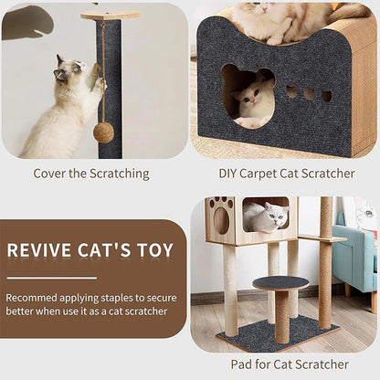 Trimmable Self-Adhesive Cat Scratch Mat – Protect Your Furniture and Walls from Scratching with This Easy-to-Use Solution