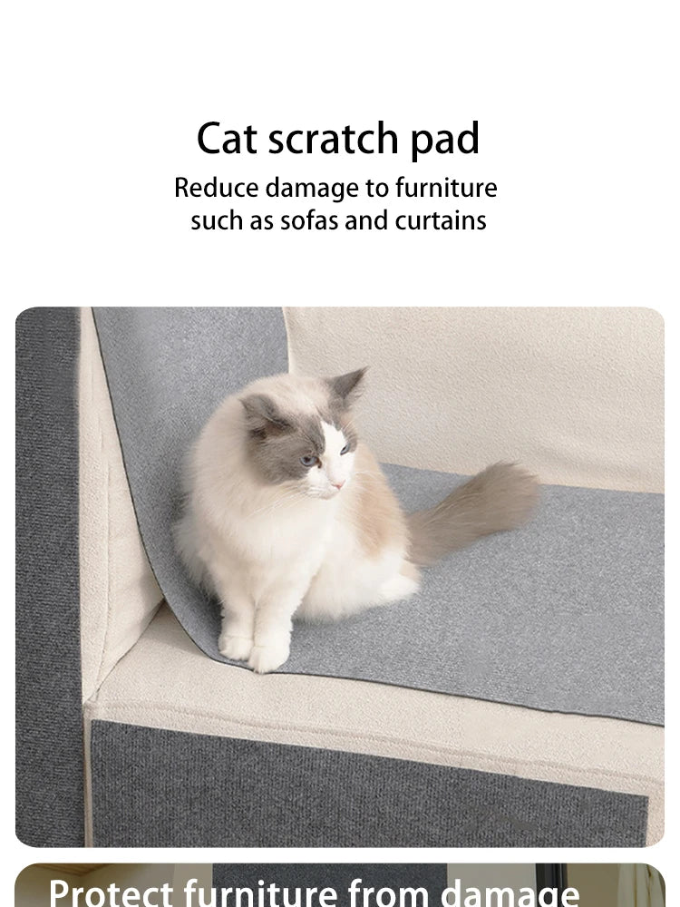 Trimmable Self-Adhesive Cat Scratch Mat – Protect Your Furniture and Walls from Scratching with This Easy-to-Use Solution