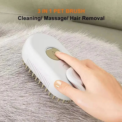 Pet Steam Brush Steam Cats Comb Electric Sprayer for Massage Wool Cat Brush Vaporizer Hair Removal Grooming Pets Accessories