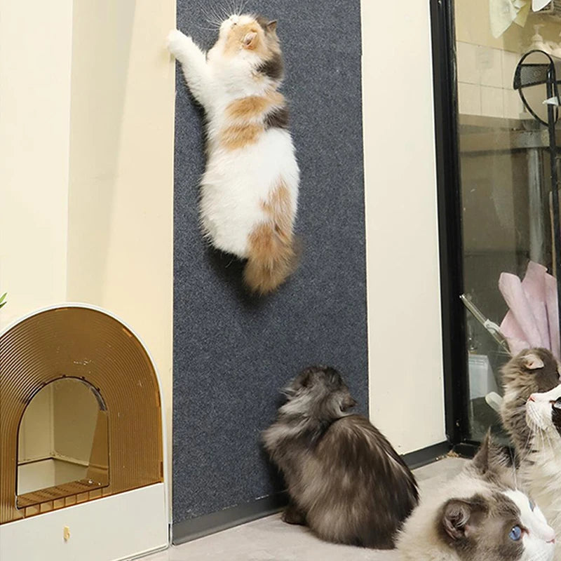 Trimmable Self-Adhesive Cat Scratch Mat – Protect Your Furniture and Walls from Scratching with This Easy-to-Use Solution