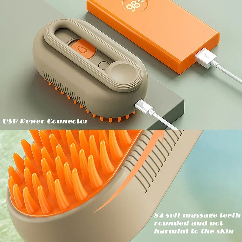 Cat Brush Hair Remover Steam Brush Pets Electric Spray cats personal care Pet Massage Grooming Removing Tangled and Loose Hair