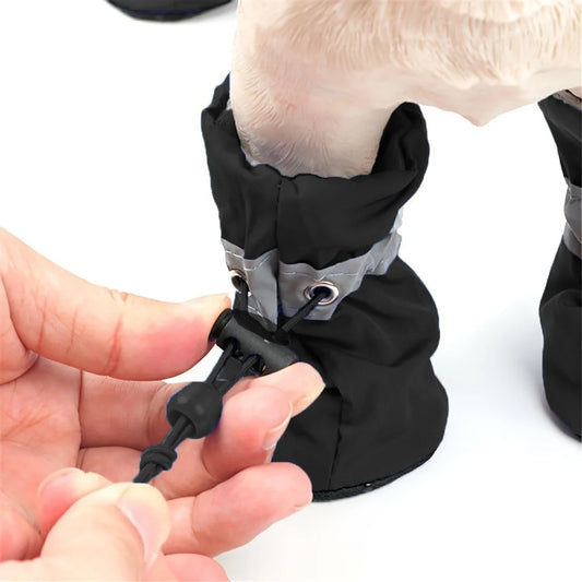 4pcs Water-Resistant Dog Shoes For Small Dogs - Protect Your Pet's Paws And Keep Them Dry,Outdoor rain boots for dogs