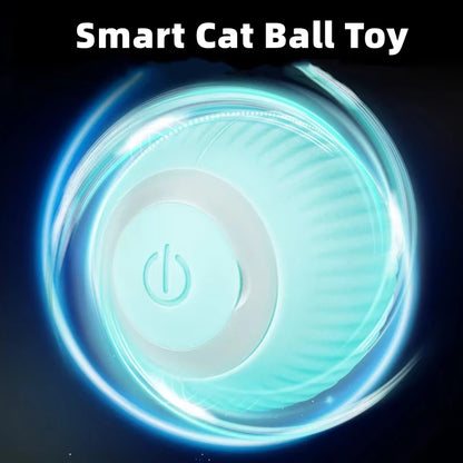 Cat Interactive Ball Toys Automatic Rolling Ball Faux Tail Rechargeable Smart Pet Electric Toy Dog Cat Training Imitate Mouse