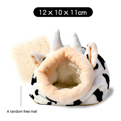 Hamster Cage Soft Warm Bed Pet Rat Hammock Pig Squirrel Winter House Velvet Nest Sleeping Warm Bed Small Pet Items