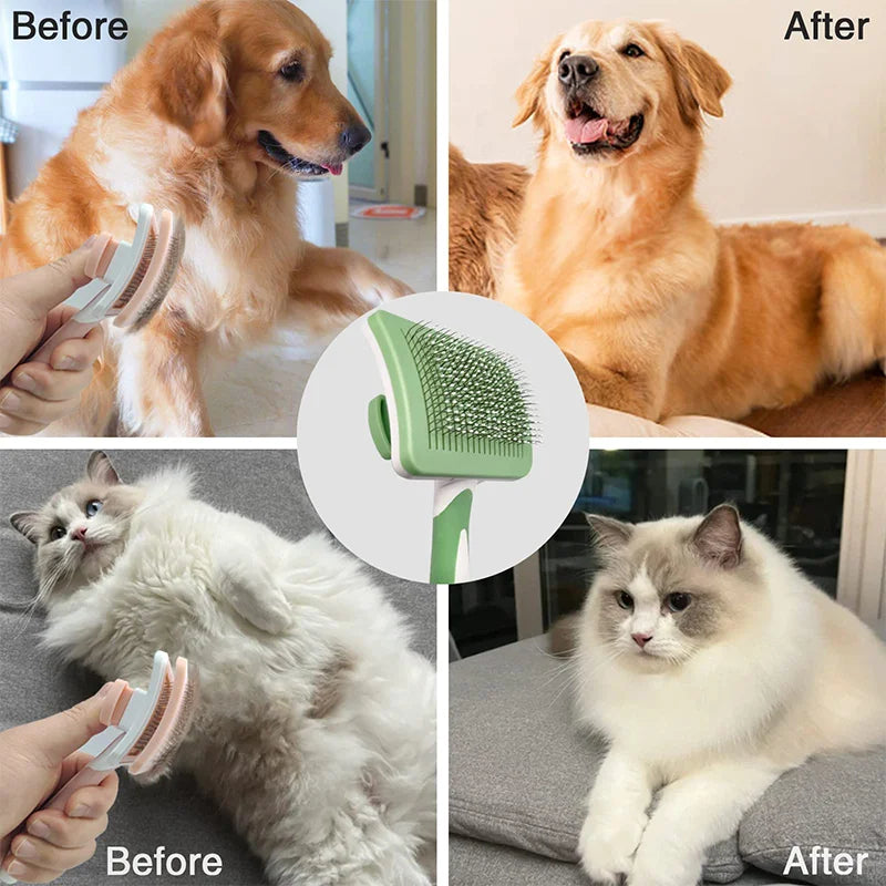 Pet Comb Cat Dog Brush Hair Removal Stainless Steel Needle Comb Hair Cleaning Beauty Skin Care Pet Dog Grooming Brushes Supplies