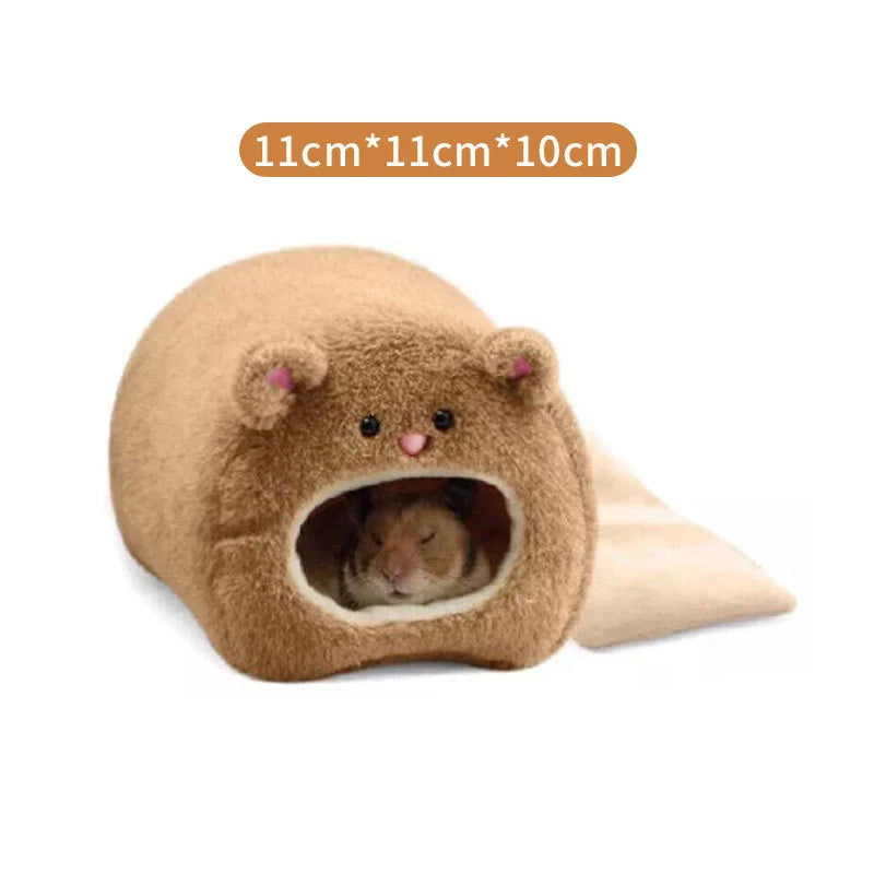 Hamster Cage Soft Warm Bed Pet Rat Hammock Pig Squirrel Winter House Velvet Nest Sleeping Warm Bed Small Pet Items