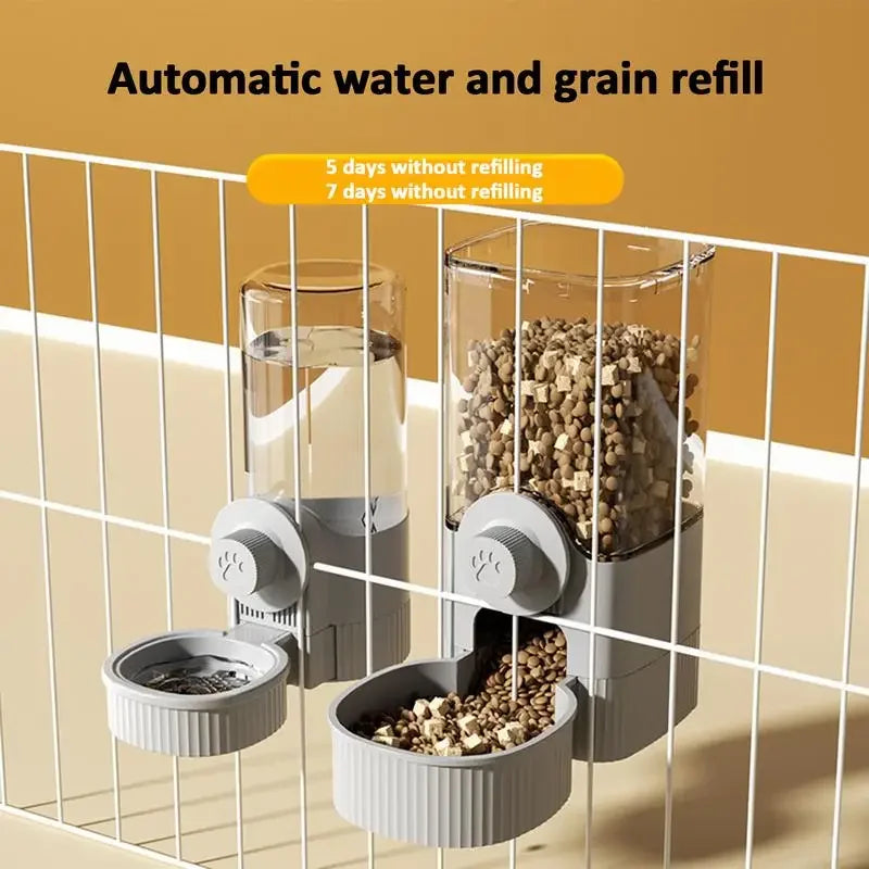 Automatic Cat Feeder Detachable Smart Cat Food Kibble Dispenser Water Dispenser Auto Cat Dog Feeder Large Capacity Pet Feeder