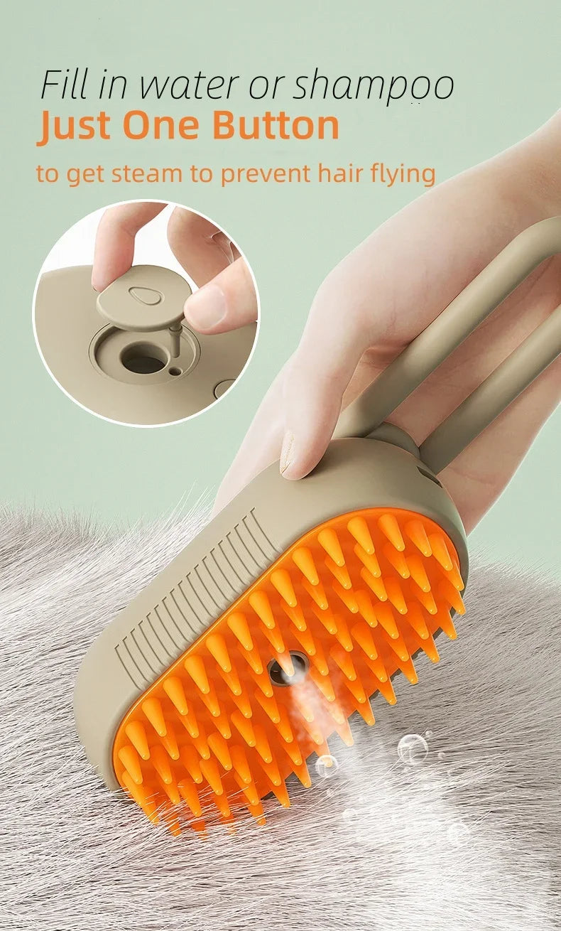 Pet Steam Brush Steam Cats Comb Electric Sprayer for Massage Wool Cat Brush Vaporizer Hair Removal Grooming Pets Accessories