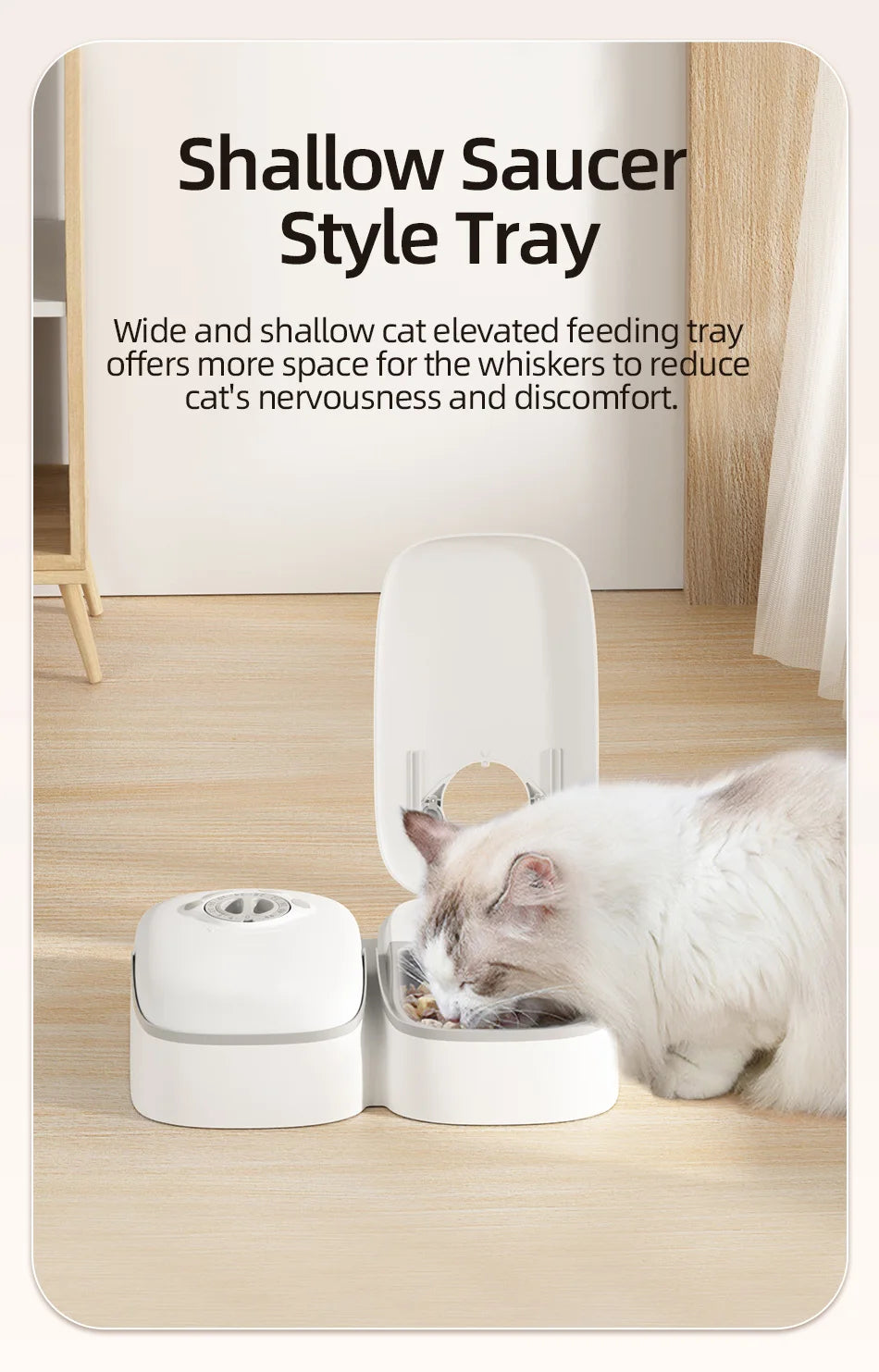 2 Meals Automatic Pet Feeder Smart Cat Food Dispenser For Wet & Dry Food Kibble Dispenser Accessories Auto Feeder For Cat