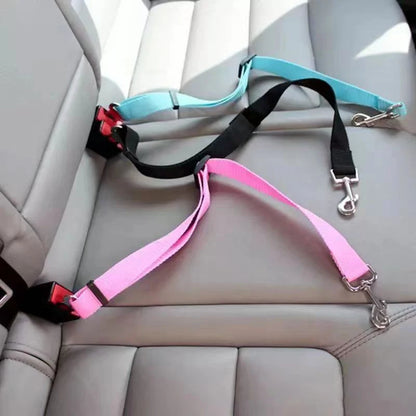 Dog Car Seat Belt Safety Protector Travel Pets Accessories Dog Leash Collar Breakaway Solid Car Harness Pet Car Seat Belts