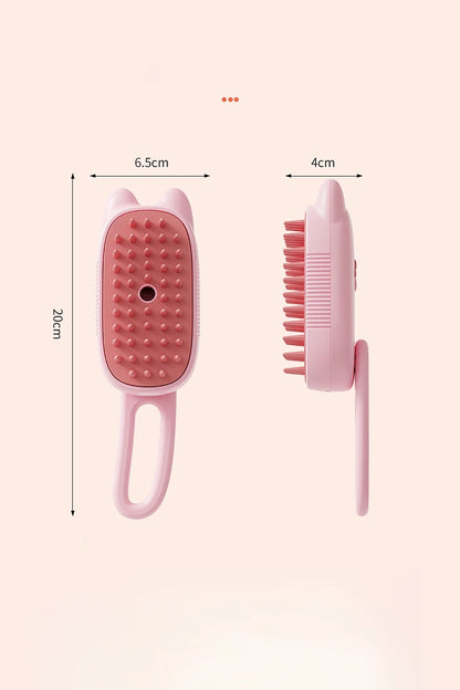 3 in 1 Pet Electric Steam Brush Cat and Dog Cleaning Spray Massage Grooming Comb Retractable Handle Pet Hair Removal BeautyBrush