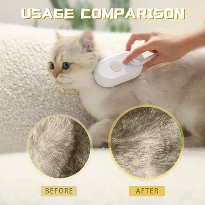 Cat Brush Hair Remover Steam Brush Pets Electric Spray cats personal care Pet Massage Grooming Removing Tangled and Loose Hair