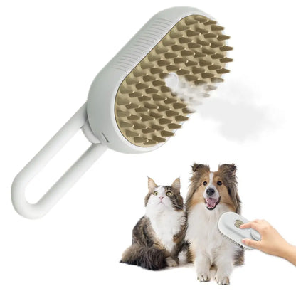 Steamy Dog Brush  Spray Cat Hair Brush 3 in1 Dog  Brush  Massage Pet Grooming Removing Tangled and Loose Hair